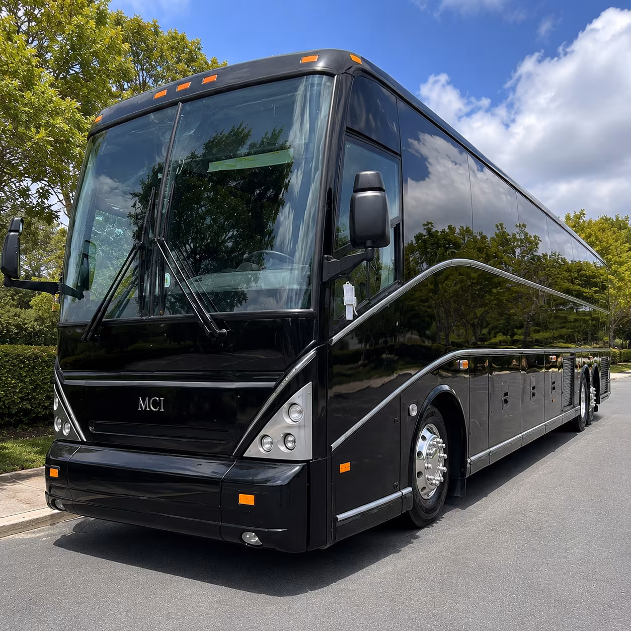 charter bus shuttles between wyoming business parks and grand rapids