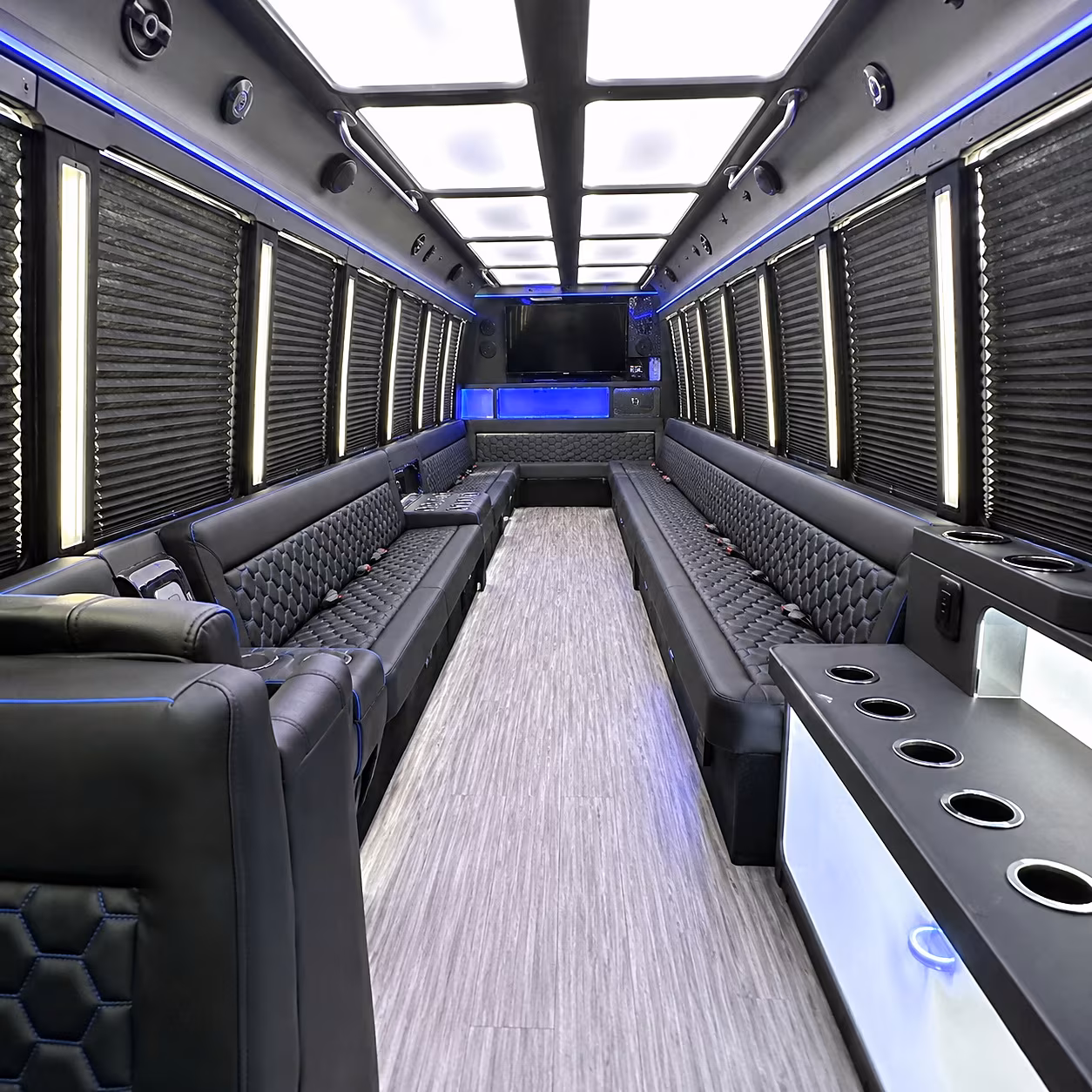 wyoming party bus rental interior