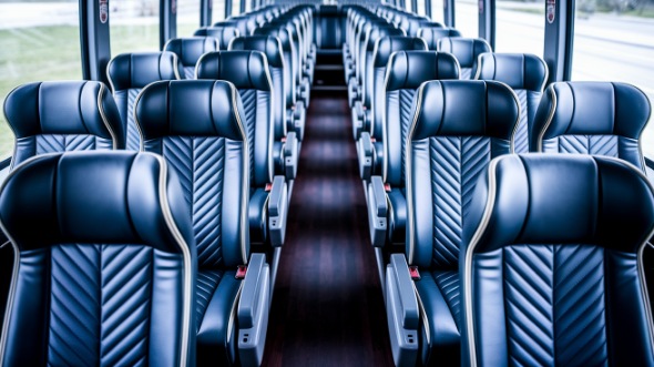 55 passenger charter bus inside troy
