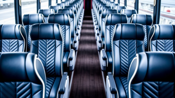 56 passenger charter bus inside troy